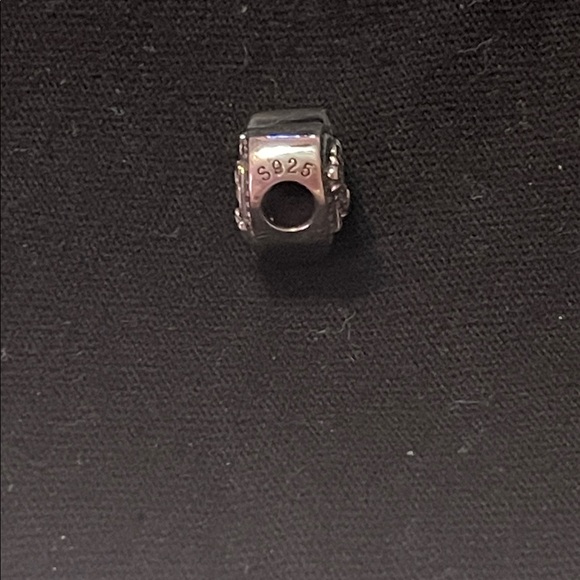 Pandora 925 Heart-Shape Sterling Silver Charm w/Yellow, Blue Accents & Number 40 - Picture 2 of 3